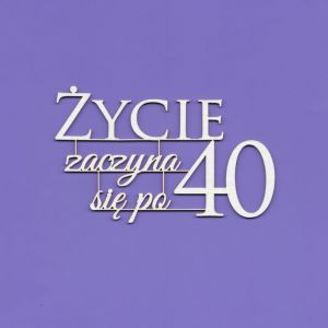 Tekturka Crafty Moly Napis G3 - Życie zaczyna się po 40